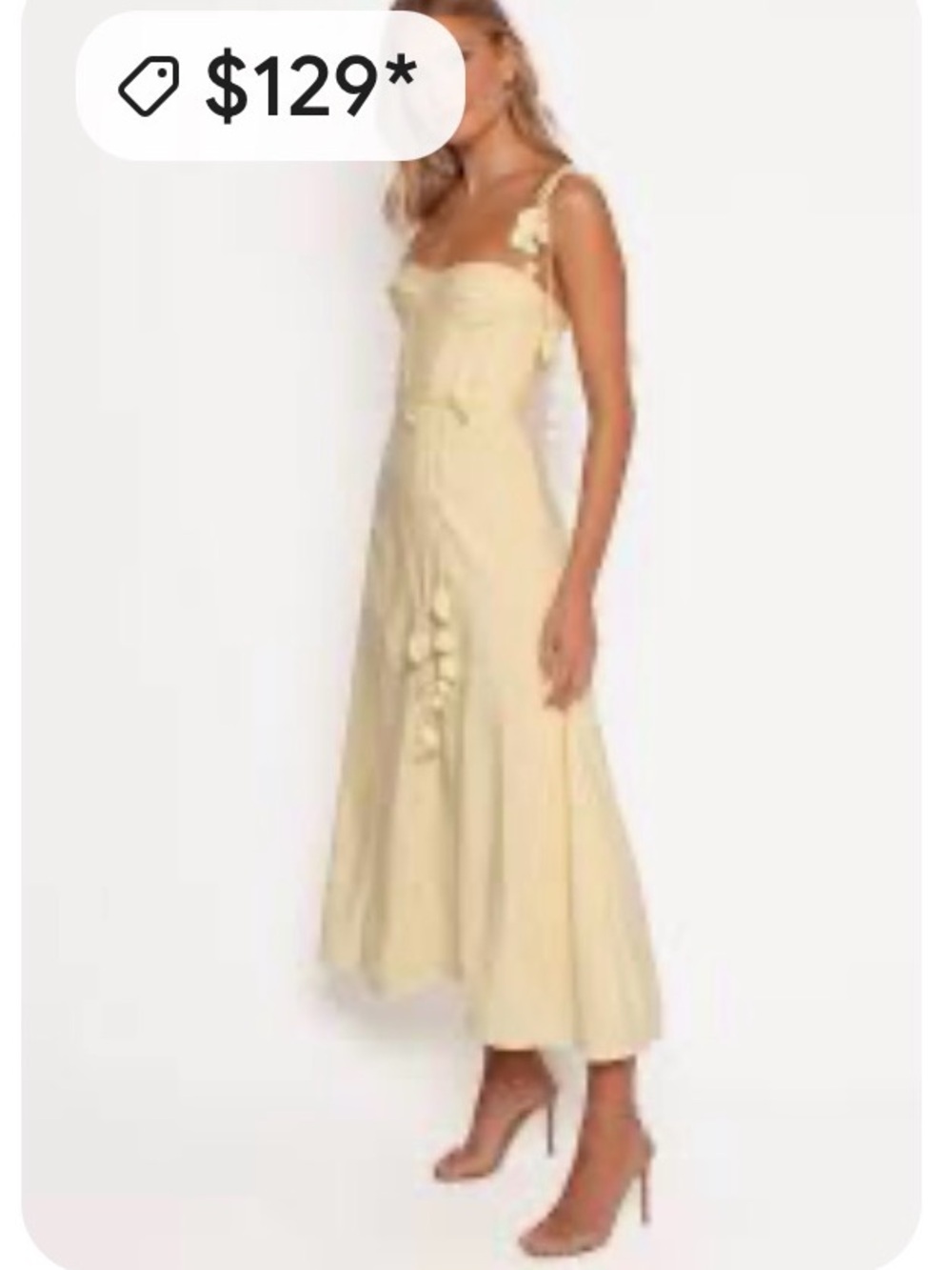 Petal & Pup Butter Yellow Corset Midi Dress | Size Small NWOT - Picture 4 of 11